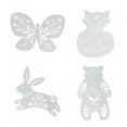 thumbnail image 4 of 4x Plantillas de animales BLESIY Juego de plantillas de pintura Decoración artesanal reutilizable, 4 of 8