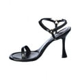 thumbnail image 2 of By FAR Mia Croc-Embossed Leather Sandal, 35, Black, 2 of 5