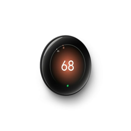 Google - Nest Learning Thermostat (4th gen) with Nest Temperature Sensor (2nd gen) - Polished Obsidian
