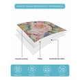 thumbnail image 4 of Full Size Quilt Bedding Set, Green Boho Flower Reversible Summer Quilt 3 Pieces, Spring Watercolor Country Floral Plant Lightweight Bedspreads Coverlets with 2 Pillow Shams for All Seasons, 4 of 5