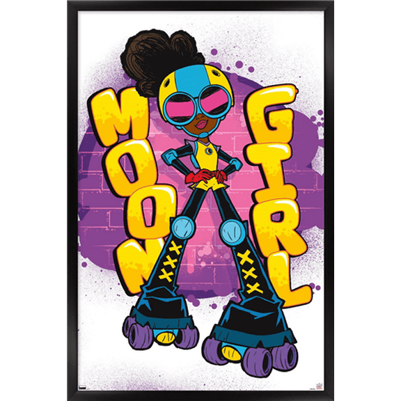 Marvel's Moon Girl & Devil Dinosaur - Moon Girl Wall Poster, 14.725" x 22.375" Framed