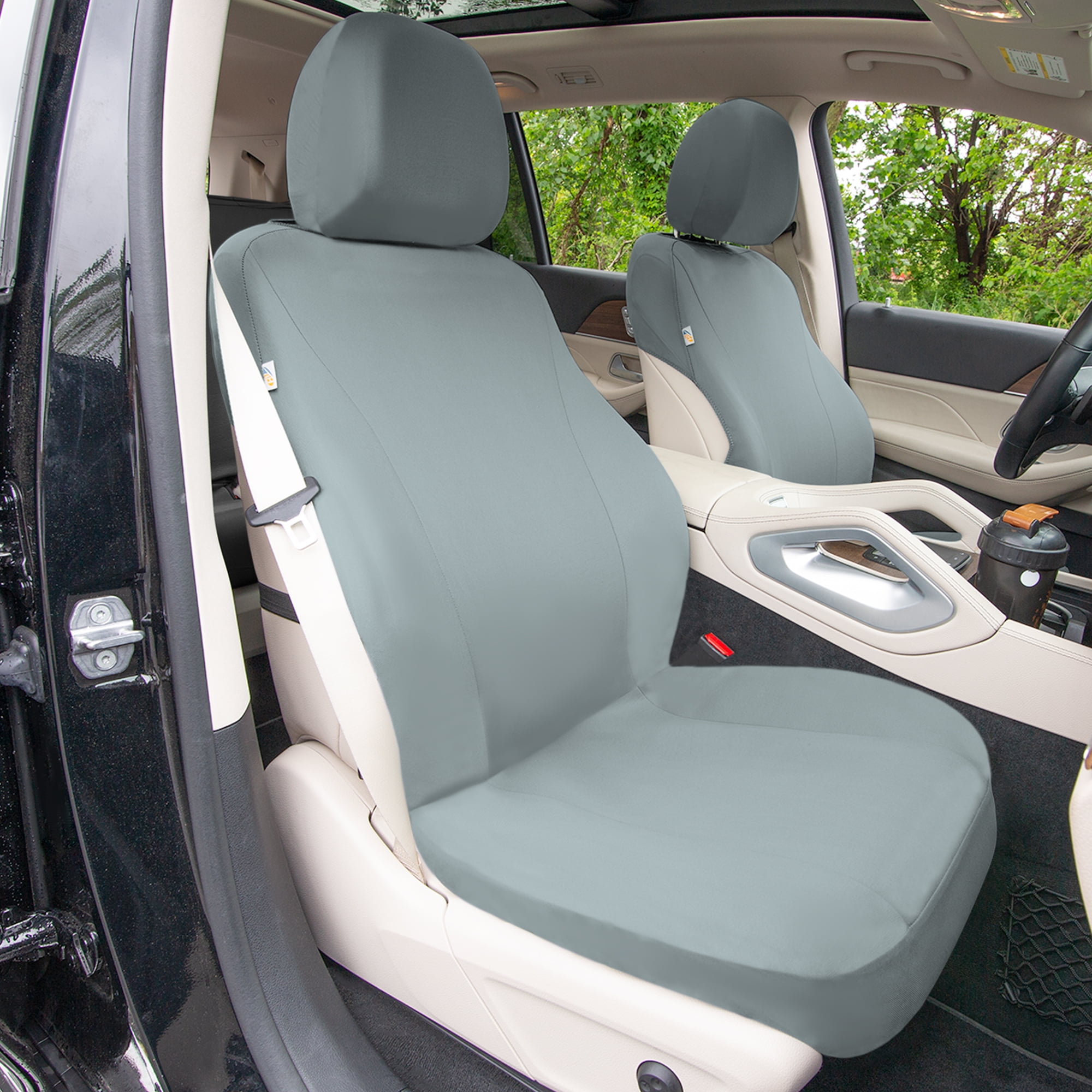 Universal Fit Car Seat Cover – Full Set of Automotive Seat Covers, Classic Cloth Seat Protector for Cars, Trucks, SUVs & Vans, Washable Seat Cover