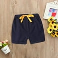 thumbnail image 2 of Otqutp Toddler Boys Short Casual Pants Plain Color Fan Sports Beach Soft Shorts Summer Baby Fashion Drawstring Shorts Harem Pants(Navy-b,4-5 Years), 2 of 9