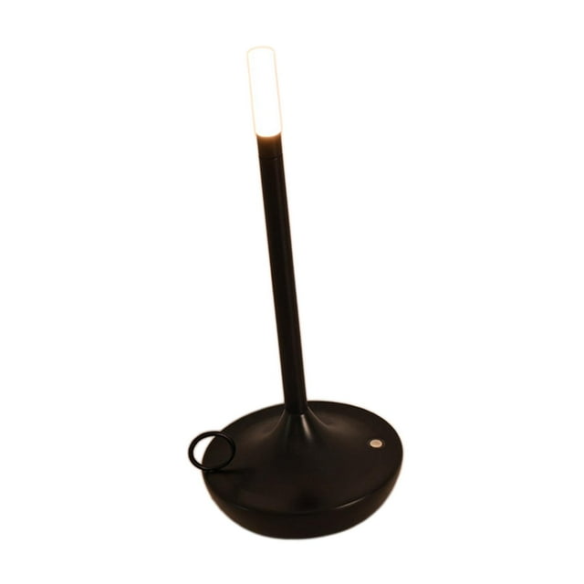 Lámpara de escritorio LED creativa recargable táctil para dormitorio, estudio, oficina, dormitorio, mesita de noche negro