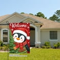 thumbnail image 2 of JOOCAR Welcome Penguin in Santa Hat Garden Flag for Winter Christmas Home Outdoor Garden Yard Door Decor 12x18 inch, 2 of 5
