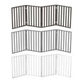 thumbnail image 6 of Wooden Pet Gate- Foldable 4-Panel Indoor Barrier Fence, Freestanding and Lightweight Design for Dogs, Puppies, Pets- 72 x24â by PETMAKER (Gray Paint), 6 of 8