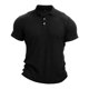 thumbnail image 5 of Camisetas Elvqul Hombre Economicas Polo Negro Manga Corta sin Estampado Solapa Abotonada, 5 of 8