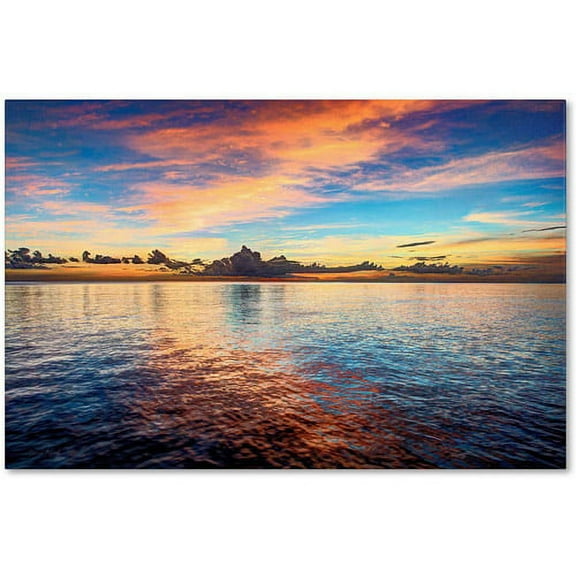 Trademark Fine Art "Carribean Sunset" Canvas Art by David Ayash