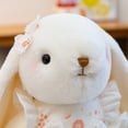 thumbnail image 6 of 13.78 Inch Easter Bunny Stuffed Animals with Clothes & Bow, Safe Material Soft Washable Stuffed Bunny, Cute Plush Toy Rabbit Easter Decoration Birthday Gift, 6 of 11