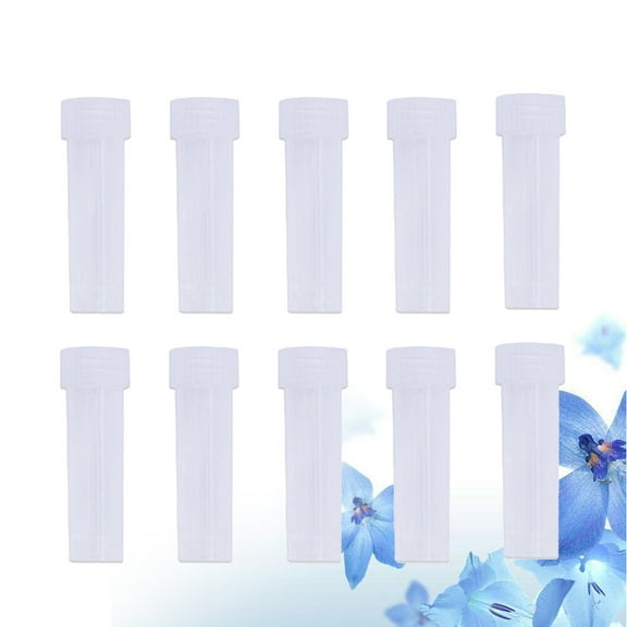 FELTECHELECTR 10Pcs Tube Bottle with Lid Plastic Craft Organizer for Needle Storage and Bead Storage in DIY Design