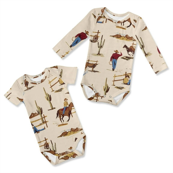 Sweet Jojo Designs Wild West Cowboy Multicolor 6-12M Baby Clothes Bodysuits