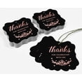 thumbnail image 5 of Inkdotpot Pack Of 100 Thanks For Celebrating With Me Birthday Paper Tags DIY Craft Bracket Shape Real Rose Gold Foil Hang Tags, 5 of 7