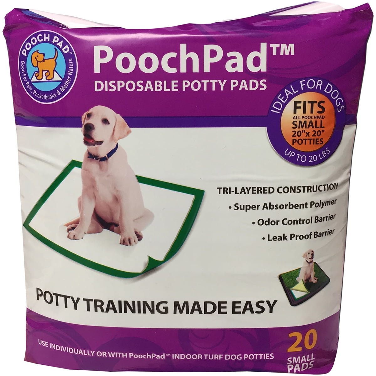 PoochPad Disposable Potty Pad, Medium, 20pk