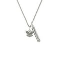 thumbnail image 2 of Delight Jewelry Silvertone Small Angel with Heart Silvertone Always My Mother Bar Charm Necklace, 23", 2 of 4