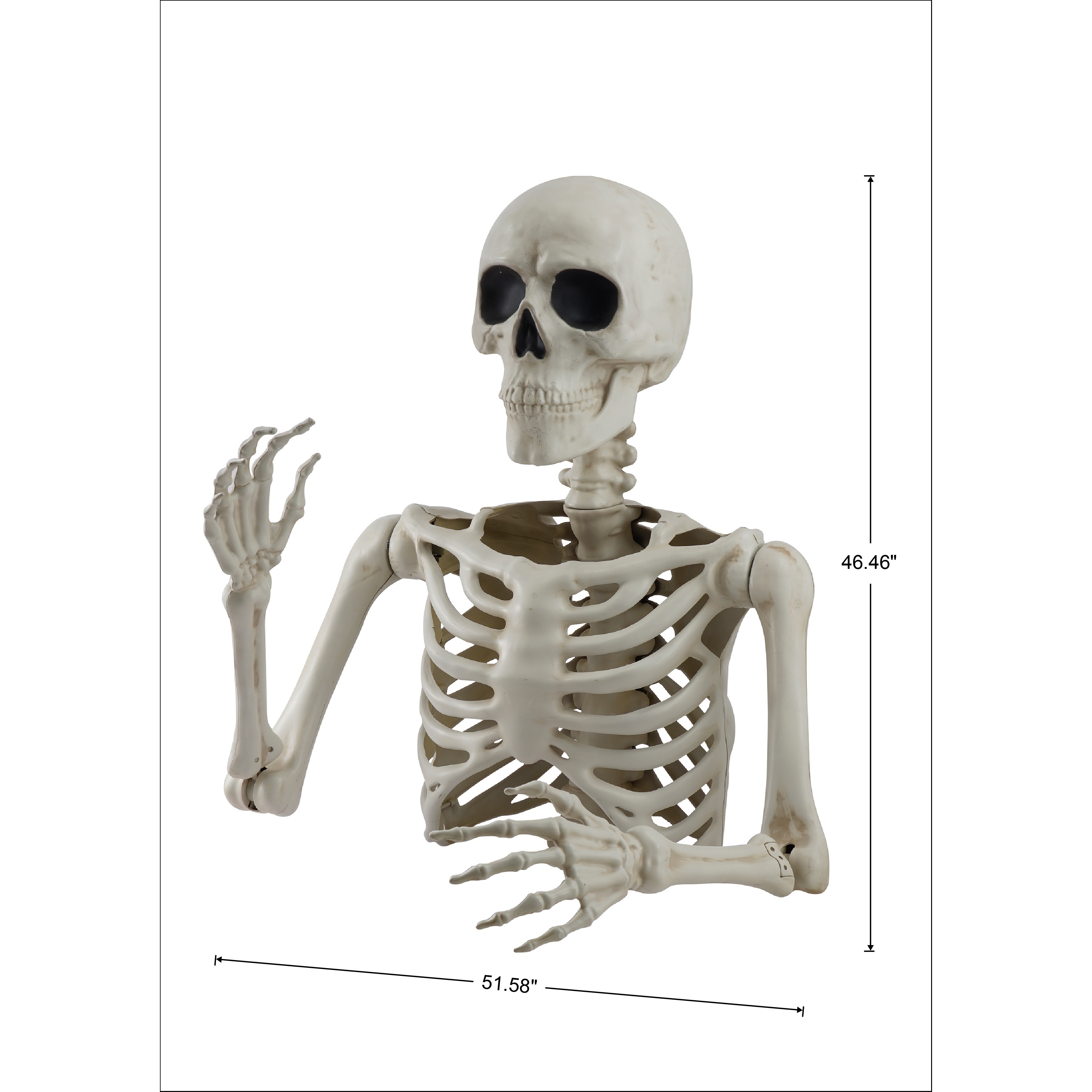 Way To Celebrate Skeleton Groundbreaker Decoration, Ivory, 46 In photo 6