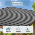 thumbnail image 4 of Modern Shade 12' x 20' Cedar Wood Gazebo with Hardtop Slope Roof,Permanent Grill Gazebo for Outdoor Backyard Brown, 4 of 8