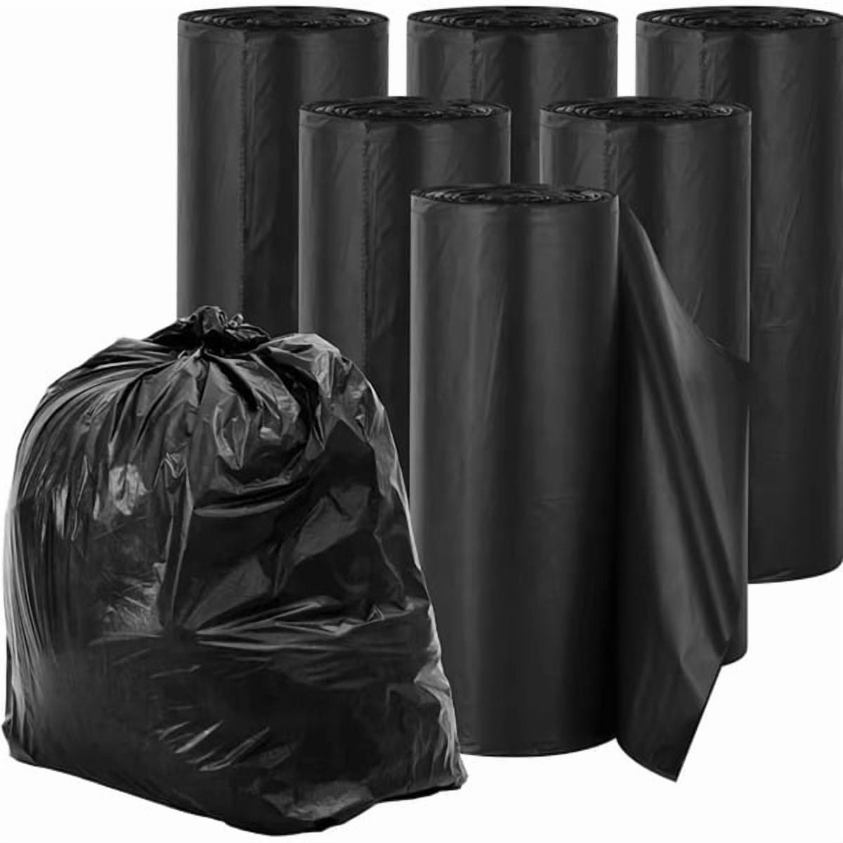 120-Pack 35 Gallon Lightweight Stretchable Trash Bags - Star-Sealed Bottom, Black Plastic Liners, Perfect Fit for 30-35 Gallon Cans, Great for Home & Small Business Cleanup