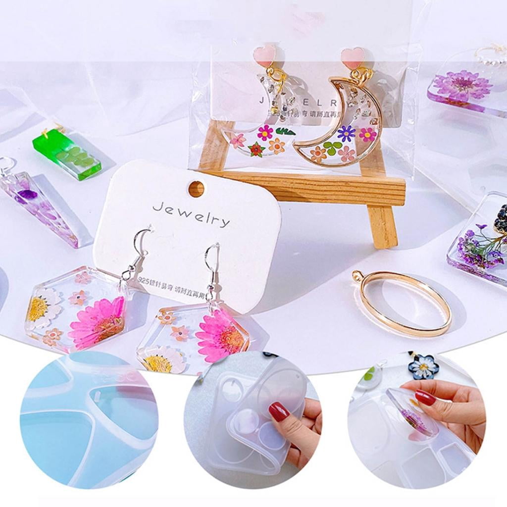 Osdhezcn Multipurpose Earrings Resin Molds Pendant Eardrops Silicone Moulds for DIY Epoxy