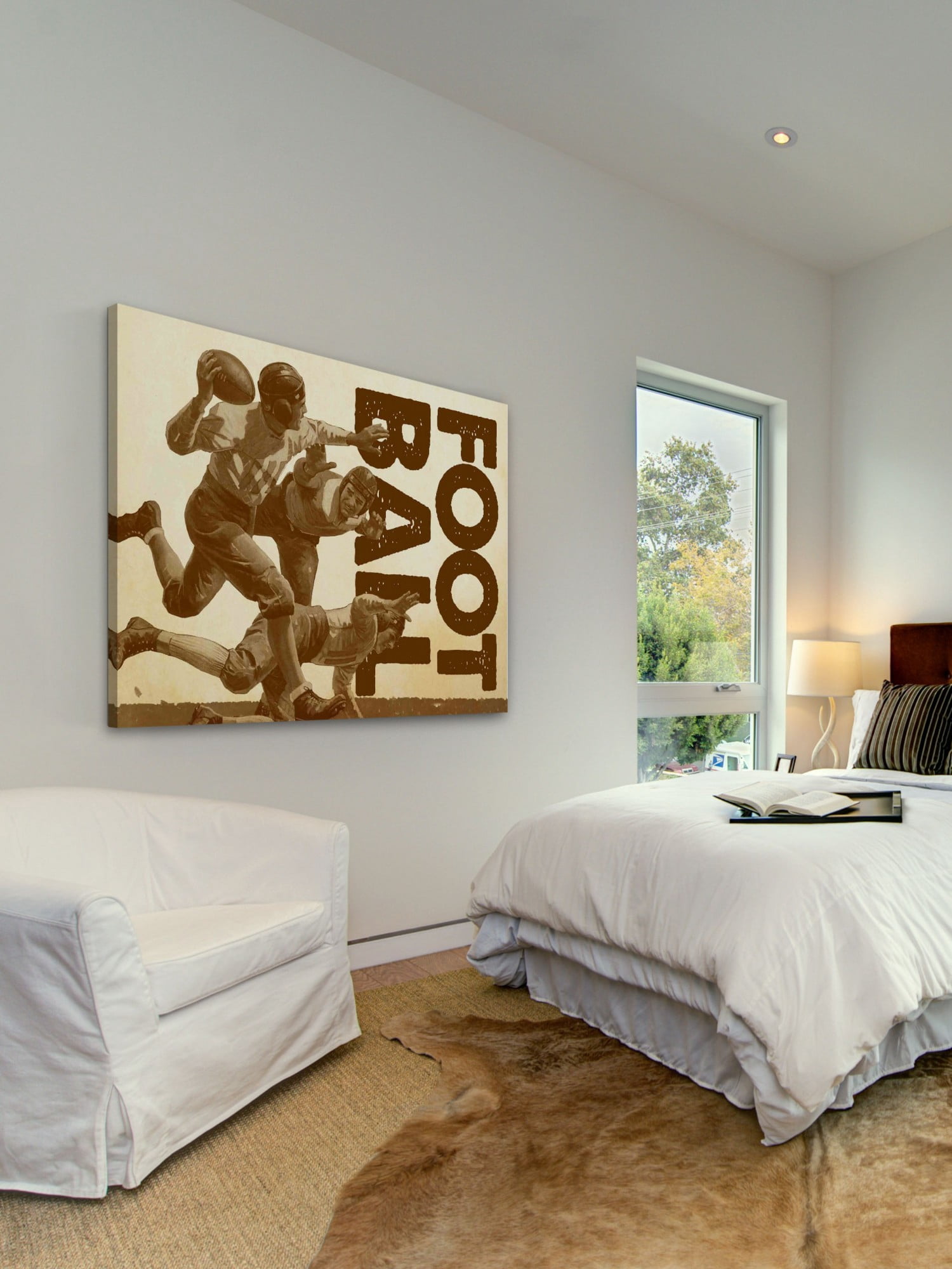 Marmont Hill Quarterback Pass-Alternative Version 3 by Maurice Bower Painting Print on Canvas