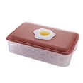 thumbnail image 1 of Contenedor de almacenamiento de huevos, organizador de huevos para refrigerador, bandeja de almacenamiento con tapa para armario de encimera de cocina rojo, 1 of 8