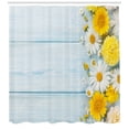 thumbnail image 3 of Ambesonne Yellow Flower Shower Curtain, Saesonal Garden, 69"Wx84"L, Yellow Pale Blue, 3 of 3