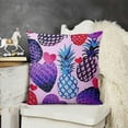 thumbnail image 2 of SHANXI Purple Pink Pineapple Fruit Summer Artistic Abstract Tropical Fruit Pillow Covers Pillowcases Home Decor Bed Couch Sofa Office Living Room Cushion  24x24in, 2 of 5
