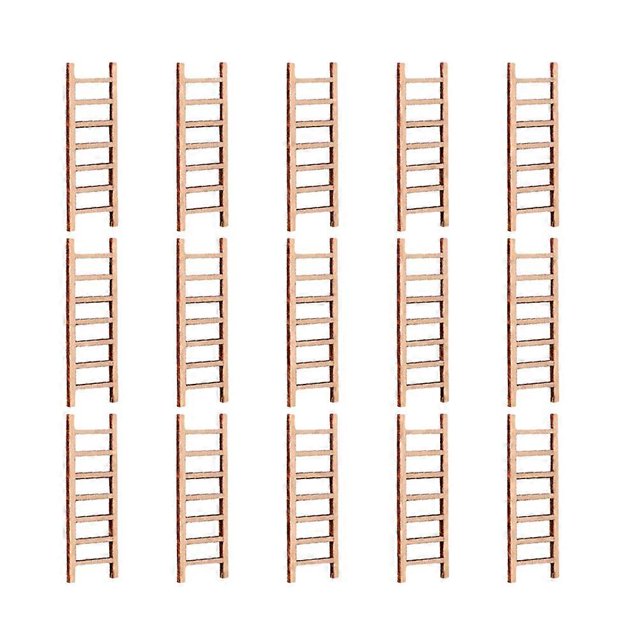 15PCS Mini Wooden Staircase Model Ornaments Stairway Microlandschaft Model Decor Creative DIY Sand Table Landscaping Decor for Home Store