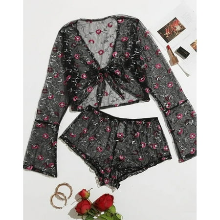 

Bessbest New Intimates Tops Embroidery Pajamas Women Outfits Underwear Shorts Lingerie