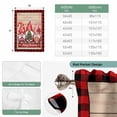 thumbnail image 6 of Christmas Tie Up Curtains 45 Inches Long, Kitchen Window Curtains Over Sink, Gnomes Poinsettia Wooden Grain Red Black Plaid Small Window Curtains Shade Balloon Curtains Valances for Bedroom 34"x45", 6 of 8