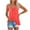 Red, variant on Scyoekwg Womens Tank Tops Summer Trendy Sleeveless Casual Loose Fit Shirts Solid Color Tees Shirt Round Neck Lace Strap Double Panel Top Tops Blouse Blue XXXL(14)