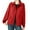 #0030-Red, variant on Uootdi Business Casual Outfits for Gift Women Long Sleeve Button Down Waffle Jacket Quilted Shacket Overshirt with Pockets Fall