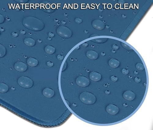 Large Gaming Mouse Pad, XXL Extended Computer Keyboard Mouse Mat with Stitched Edges, 31.5" x 15.7" Non-Slip Waterproof Rubber Base Office Big Long Mousepad for Work, Game, Office, Home, Blue