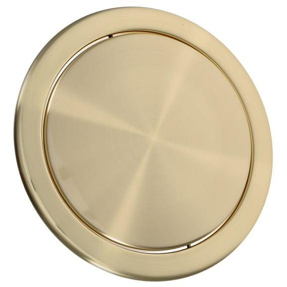 QIFULL Stainless Steel Embedded Trash Bin Cover Golden Recessed Lid Compatible with Various Trash Cans