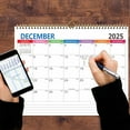 Edgergery Large Wall Mounted Calendar 2025,Calendar for January 2025June 2026,Use as Big Spiral