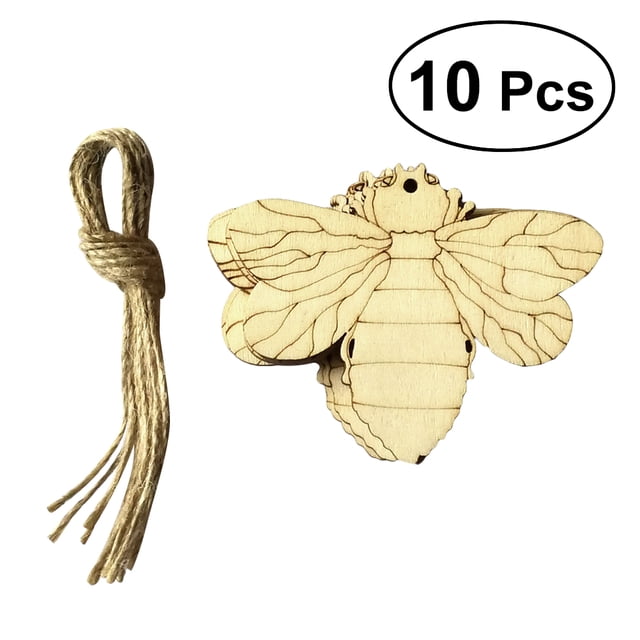 Miangastore 10Pcs Mini Painting Bee Ornaments For Spring Garden Theme Parties