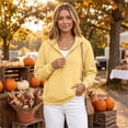 thumbnail image 4 of Quarter Zip Sweatshirt Women Half Zipper Workout Oversized Hoodies with Pocket Lightweight Y2K Pullover 2026 Tops Yellow L, 4 of 9