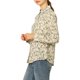 thumbnail image 4 of Camisa de mujer Inspire Chic de botones con estampado floral, de manga larga, con cuello puntiagudo, para oficina, 2XL, beige, 4 of 8