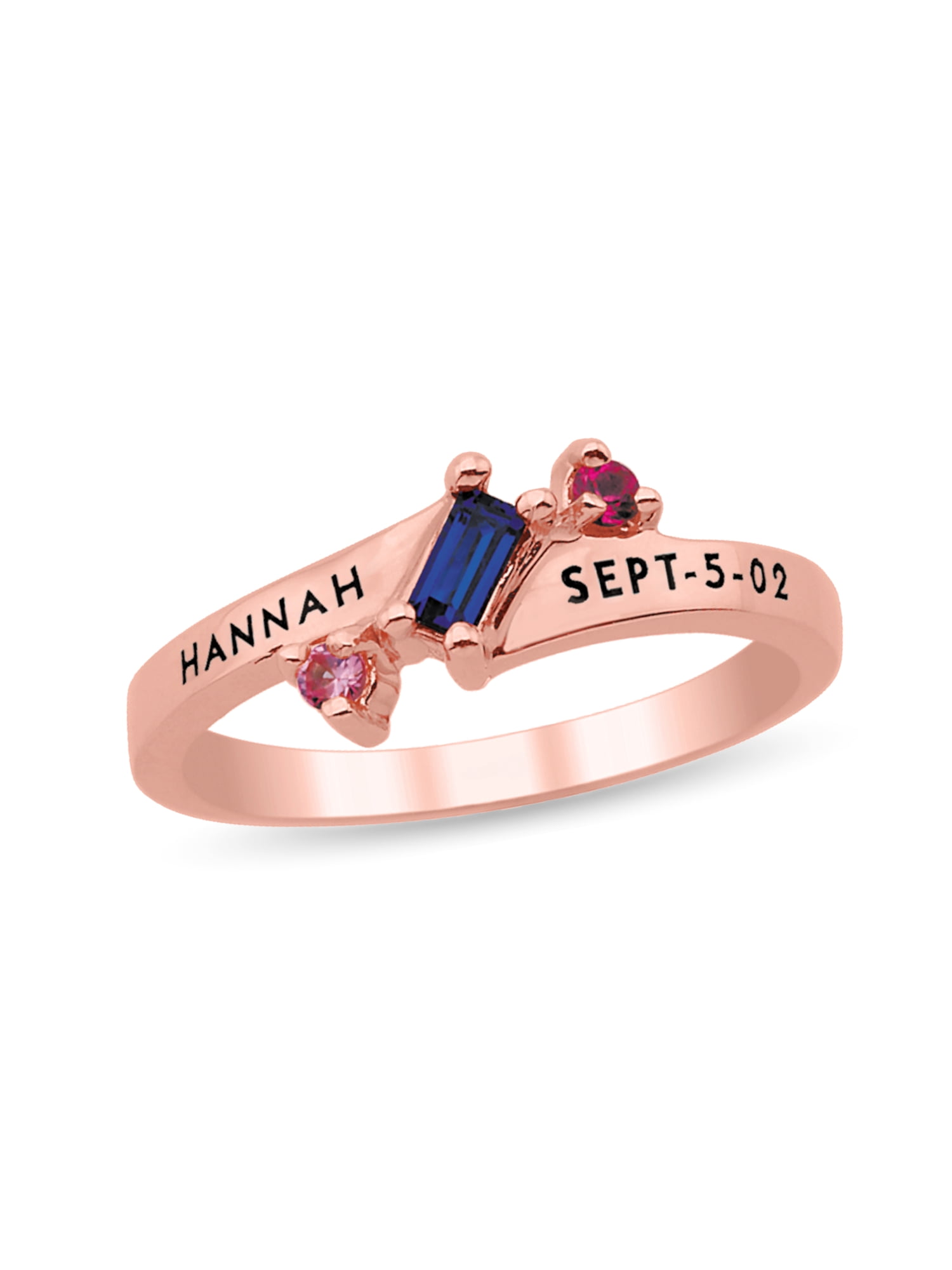 Personalized Engravable Daughter's Birthstone Ring in 14K Gold by Jewlster