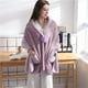 thumbnail image 2 of Sonducket Chaqueta de cama con botones de forro polar para mujer, manta tipo poncho cálida y cómoda, versátil Pijama rosa, 2 of 6