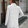 thumbnail image 5 of Womens Tops, Women Striped Turtleneck Sweater Long Sleeve Pullover Fall Fashion Jumper Tops Casual Loose Color Block Comfy Tunic Gray M, 5 of 5