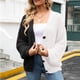 thumbnail image 4 of Pntutb Mujer Moda Top de manga larga Camisa de un solo pecho Rebeca Outwear Abrigo Liquidación Pntutb Pntutb-670, 4 of 7