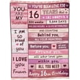 thumbnail image 3 of Sweet 16 Gifts for Girls Blanket, 16th Birthday Decorations for Girls, Best Gifts for 16 Year Old Girls, 16 Year Old Girl Gift Ideas Bday Decor Blankets 50"X40", 3 of 5