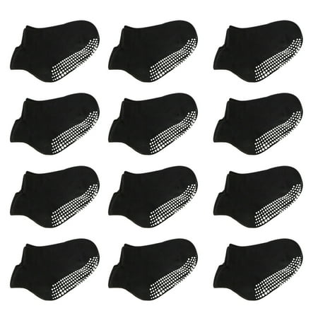 

18 Pairs Baby Cotton Socks Breathable Elastic Infant Toddler Crew Socks Black 0-1 Years Old