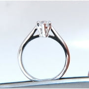 GIA Certified .55ct heart cut diamond solitaire ring platinum classic D/VS