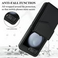 thumbnail image 3 of Allytechgroup Galaxy Z Flip 6 Case with Wallet for Girls Women, RFID Blocking Detachable Shoulder Strap Cards Holder Slim Case Cover for Samsung Galaxy Z Flip6, Black, 3 of 7