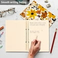 thumbnail image 4 of FORMRS 1-Subject Spiral Notebook 8" x 5" College Ruled 60 Refillable Sheet A5 Hard Cover, Yellow Flowers, 4 of 7