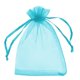 thumbnail image 4 of Bolsas de regalo de organza Boshen, 100 unidades, con cordón transparente de 13 x 18 cm, color verde azulado, 4 of 8