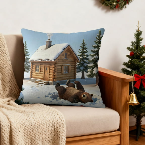 Christmas Pillow Covers for Decorations Indoor18x18" Christmas Pillow Covers Decorative Pillow Cases with Soft Fabric Hidden Zipper Cushion Covers