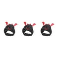 thumbnail image 4 of yingyy Adjustable Devil Cap For Pets For Halloween Parties Easy To Wear And Wash Polyester Cat Halloween Devil Costume Black 3Set, 4 of 6
