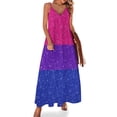 thumbnail image 1 of Vestido sin mangas con fondo de bandera del orgullo bisexual con purpurina sintética vestidos para mujer vestido de verano mujer 2024 Ropa de mujer, 1 of 7